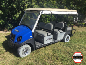 Blue Club Car 6 Passenger Golf Cart affordable golf cart rental, golf cart rental fort myers, golf cart gallery