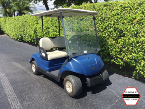 Blue Yamaha 2 Passenger Golf Cart affordable golf cart rental, golf cart rental fort myers, golf cart gallery