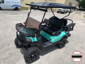 Mint Aluma 4 Passenger Lifted Golf Cart affordable golf cart rental, golf cart rental fort myers, golf cart gallery