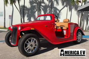 Red America EV California Roadster 4 Passenger Golf Cart affordable golf cart rental, golf cart rental fort myers, golf cart gallery