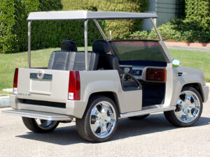 Silver Escalade Golf Cart affordable golf cart rental, golf cart rental fort myers, golf cart gallery