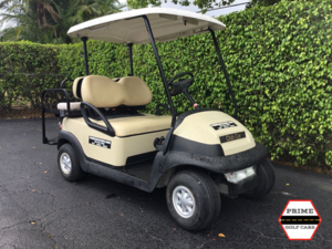 Tan Club Car 4 Passenger Golf Cart affordable golf cart rental, golf cart rental fort myers, golf cart gallery