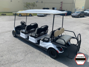 White 8 Passenger Classic Yamaha Golf Cart affordable golf cart rental, golf cart rental fort myers, golf cart gallery