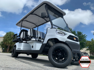 White Bintelli Nemesis 6 Passenger Golf Cart affordable golf cart rental, golf cart rental fort myers, golf cart gallery