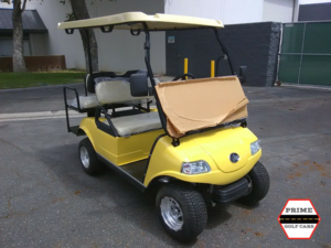 Yellow Evolution 4 Passenger Golf Cart affordable golf cart rental, golf cart rental fort myers, golf cart gallery