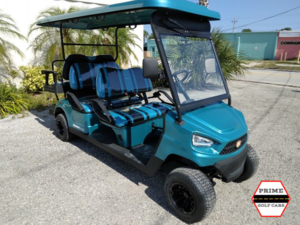 Teal Bintelli Nemesis 6 Passenger Golf Cart fort myers golf cart rental, street legal cart rental, florida golf cart